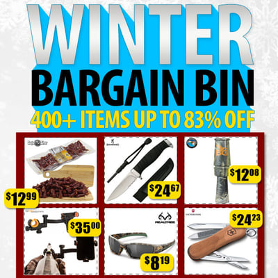 Field Supply Winter bargain bin gear closeouts! 400 items, strong savings to 83% off (Free S/H over $25)