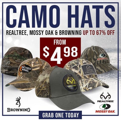 Sweet caps from Realtree, Mossy Oak & Browning up to 67% off! from $4 (Free S/H over $25)