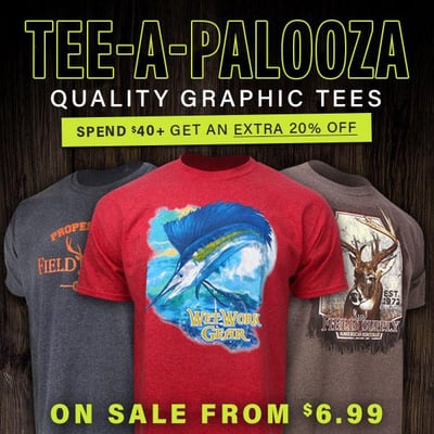 Tee-a-palooza: graphics tees from $6.99 (Spend $40 + Get An EXTRA 20% Off)