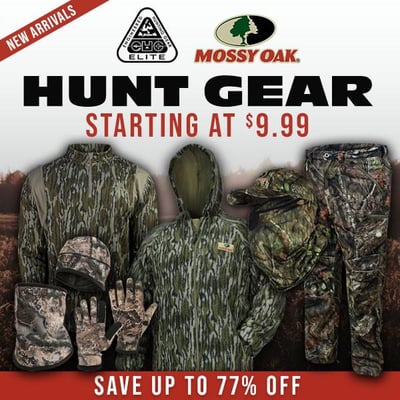 EHG Mossy Oak hunt gear from $9 (Free S/H over $25)