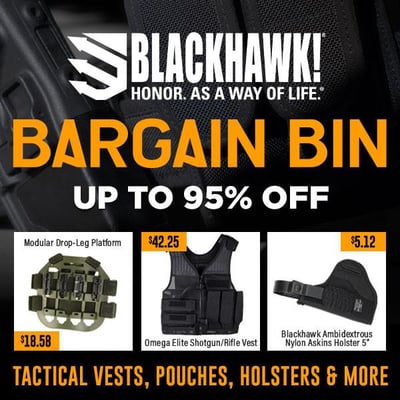 Blackhawk Tac Gear Bargain Bin up to 95% off! (Free S/H over $25)