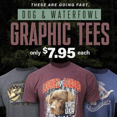 Dog & waterfowl tees - $7.95 (Free S/H over $25)