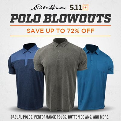 Prices Slashed on Name Brand Performance & Casual Polos from $18.13 (Free S/H over $25)
