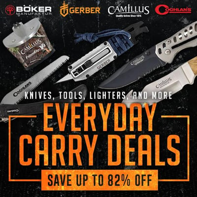 Everyday carry deals up to 82% off from $9.99 (Free S/H over $25)