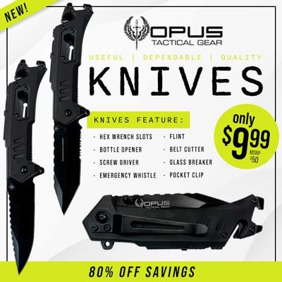 The Magnum Opus of deals. Flash sale on Opus knives - $9.99 (Free S/H over $25)