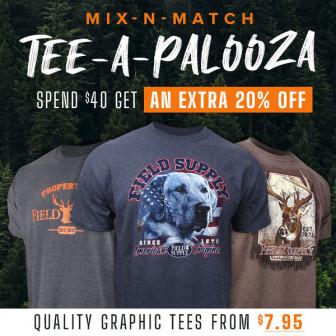 Tee-a-palooza: graphics tees from $7.95 - Spend $40 and get an additional 20% off (no code needed, discount auto applied in cart) (Free S/H over $25)