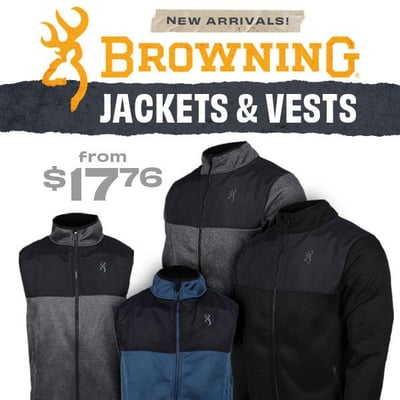 Browning Vests & Jackets from $17.76 (Free S/H over $25)