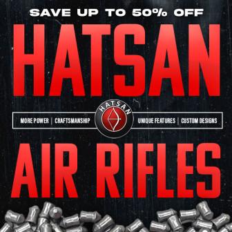 Hot air! Extra special deals on Hatsan air guns. Up to 50% off! from $135.97 (Free S/H over $25)