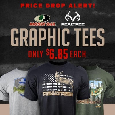 Realtree & Mossy Oak Tees - $6.85 (Free S/H over $25)
