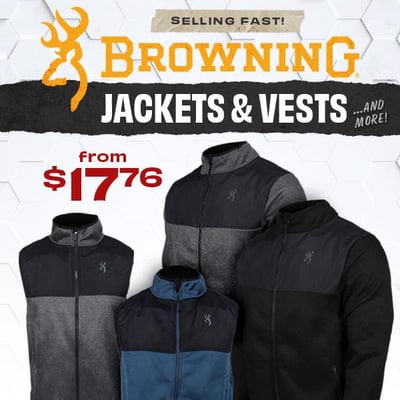 Browning Vests & Jackets from $17.76 (Free S/H over $25)