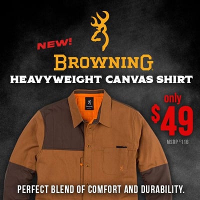 Browning Heavyweight Canvas Shirt - $49 (Free S/H over $25)