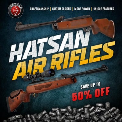 Hot air! Extra special deals on Hatsan air guns from $79.99 (Free S/H over $25)