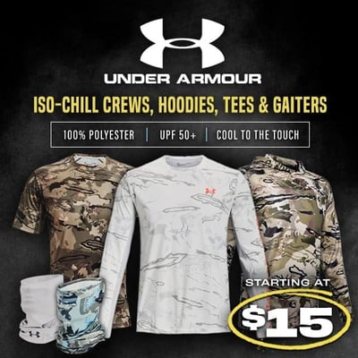 Under Armour Iso-Chill Starting 15 Bucks! (Free S/H over $25)