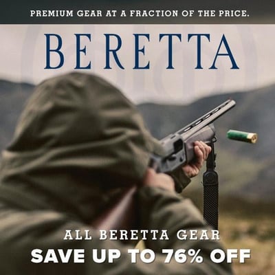 Gear up W/ Fat Beretta Discounts. up To 76% Off: Shirts, Caps, Shooting Gear, Packs, More from $17.74 (Free S/H over $25)