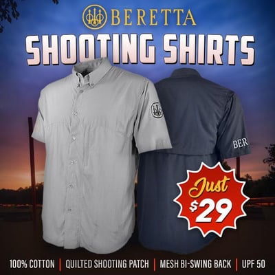 Beretta Buzzi Shooting Shirts from $2.99 (Free S/H over $25)