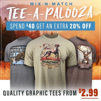 Tee-a-palooza: graphics tees from $2.99 + extra discount (Free S/H over $25)