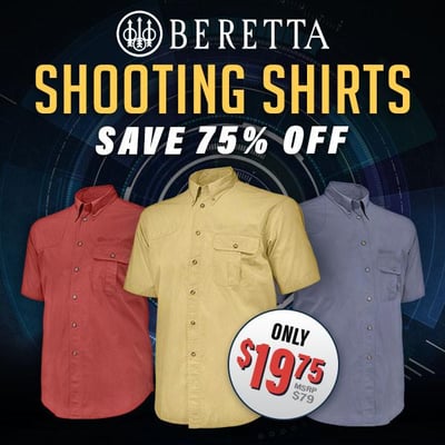 Beretta Shooting Shirts from $19.75 (Free S/H over $25)
