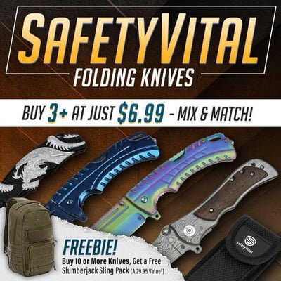 Mix & Match: SafetyVital Folding Knives — Buy 3+ at Just $6.99 Each! (Free S/H over $25)