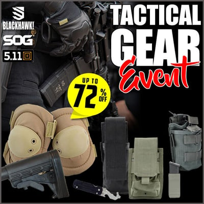 Tactical closeouts from Blackhawk, 5.11, SOG, Browning, BSA + more from $5.99 (Free S/H over $25)