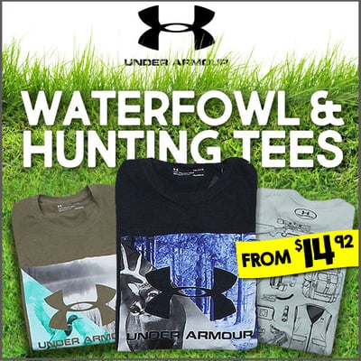 Fire-sale: Under Armour waterfowl & hunting themed t-shirts & crews from $14.92 (Free S/H over $25)