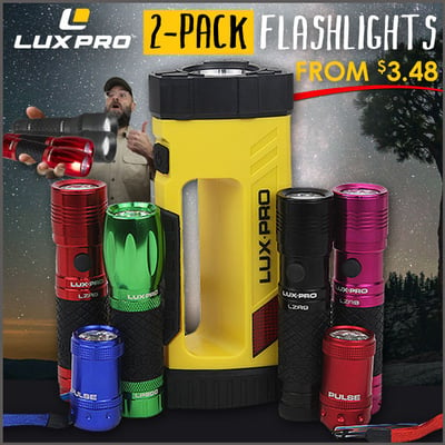 Lights Out! LuxPro 2-PACKS from $3.48. Up to 66% OFF (Free S/H over $25)