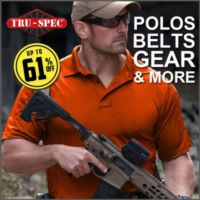 Where dreams come Tru. Tru-Spec up to 61& off: Polos $15, Belts $10 & more! (Free S/H over $25)