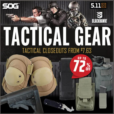 Tactical Gear Closeouts up to 72% off from $5.99 (Free S/H over $25)