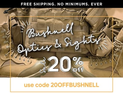 20% OFF Bushnell Optics & Sights With Coupon Code "20OFFBUSHNELL" (Free S/H)