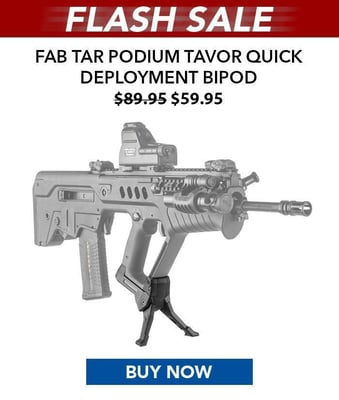 FAB TAR Podium Tavor Quick Deployment Bipod BLK/FDE/ODG - $59.95