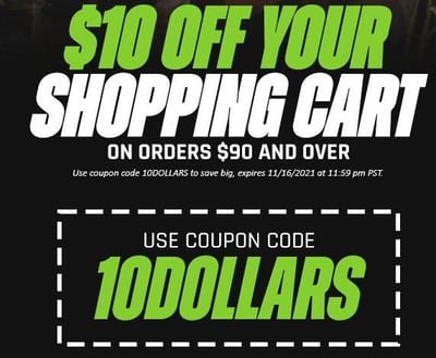 $10 OFF Your Shopping Cart on Orders $90 and Over with Coupon Code "10DOLLARS" ($4.99 S/H over $125)