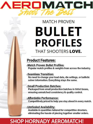 Hornady Aeromatch Bullets @ Midsouth Shooters Supply 
