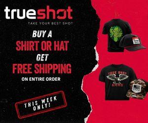 Buy True Shot branded apparel (even one item) - the entire order ships free!