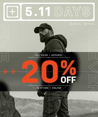 5.11 Days - 20% Off Sitewide (no code needed) (Free S/H over $99)