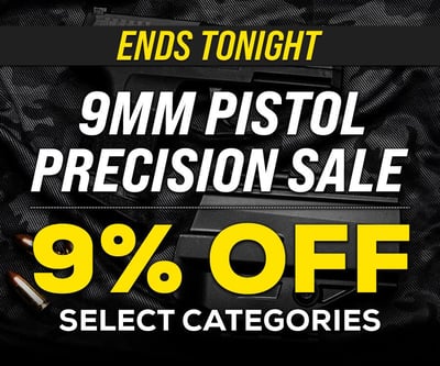 9mm Pistol Precision Sale - 9% Off Select Categories w/Code "PP99" (Free S/H over $49 + Get 2% back from your order in OP Bucks)