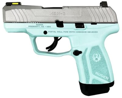 Ruger Max-9 Pro "Tiffany Blue/Crushed Silver" 9mm 3.2" Barrel 12-Rounds - $384.99 ($14.99 flat rate shipping)