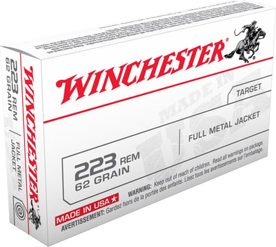 Winchester USA 223 62gr FMJ Ammunition - 20 rounds - $30 (Free S/H)