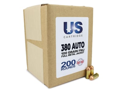 US Cartridge 380 ACP 100 Gr FMJ 200 Rounds - $46.54 w/ code: 5PTODAY