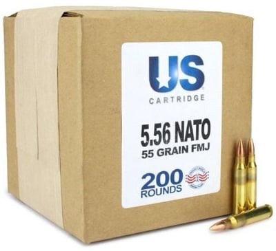 US Cartridge 5.56 55 Gr FMJ 200 rounds - $104.99