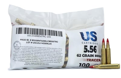US Cartridge 5.56 62 Gr M856 Tracer - $39.99 
