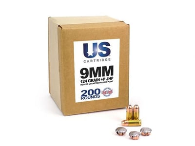US Cartridge 9mm 124 Grain +P Nosler JHP 200 Rounds - $67.44 w/ code: 5PTODAY