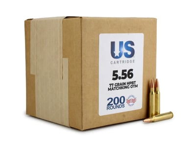 US Cartridge 5.56 77 Gr Sierra MatchKing OTM (200 Rounds) - $158.99 + Free Shipping w/ Code: FS149PLUS