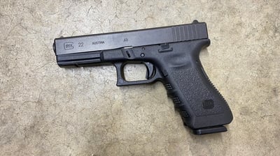 Used Glock 22 Gen 3 .40 S&W One Mag G22 Police Trade Night Sights, Very Good Condition - $349.0 
