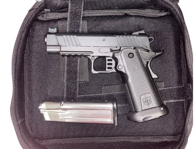 Used MAC 9 DS – Double Stack 9mm 1911, 5" BBL, 17rd, Fiber Optic Sights, Tactical Rail - $699 
