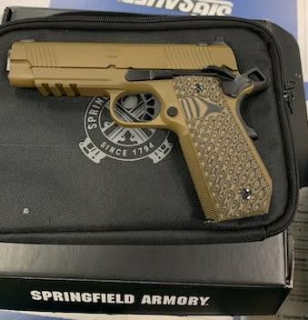 USED Springfield Armory TRP Commander Coyote Brown .45 ACP 4.25" Barrel 7-Rounds - $1099.99 