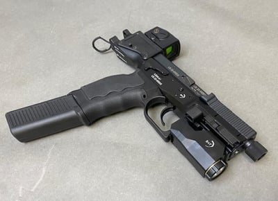 B&T USW-A1 30+1 9mm With 4.3 1/2x28 Threaded Barrel + Aimpoint ACRO 3.5 MOA Red Dot, Weapon Light & Thumb Release Duty Holster - $2350 FREE Shipping! 