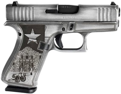 Glock 43X 9mm 3.41" 10 Rnd Texas Silver Austria - $599.99 