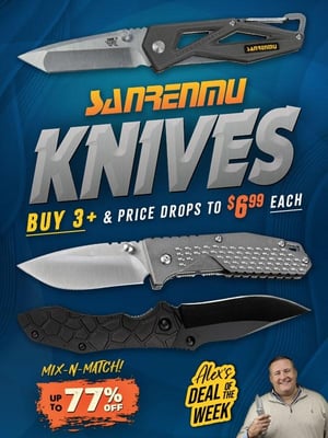 Buy 3+ Knives, Pay Just $6.99 Each - High-Quality Folders at Jaw-Dropping Prices! (Free S/H over $25)