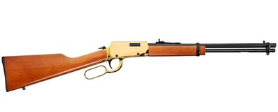 Rossi Rio Bravo 22 LR 18" 15rd Gold/Wood - $249.99 