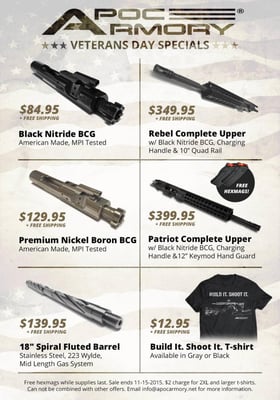 Veterans Day Sale 2015 – Extended Through Sunday!