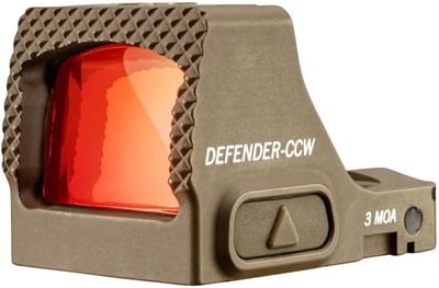Vortex Defender-CCW 3 MOA Red Dot Sight - Tan - $179.95 